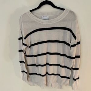 Black and white striped sweater